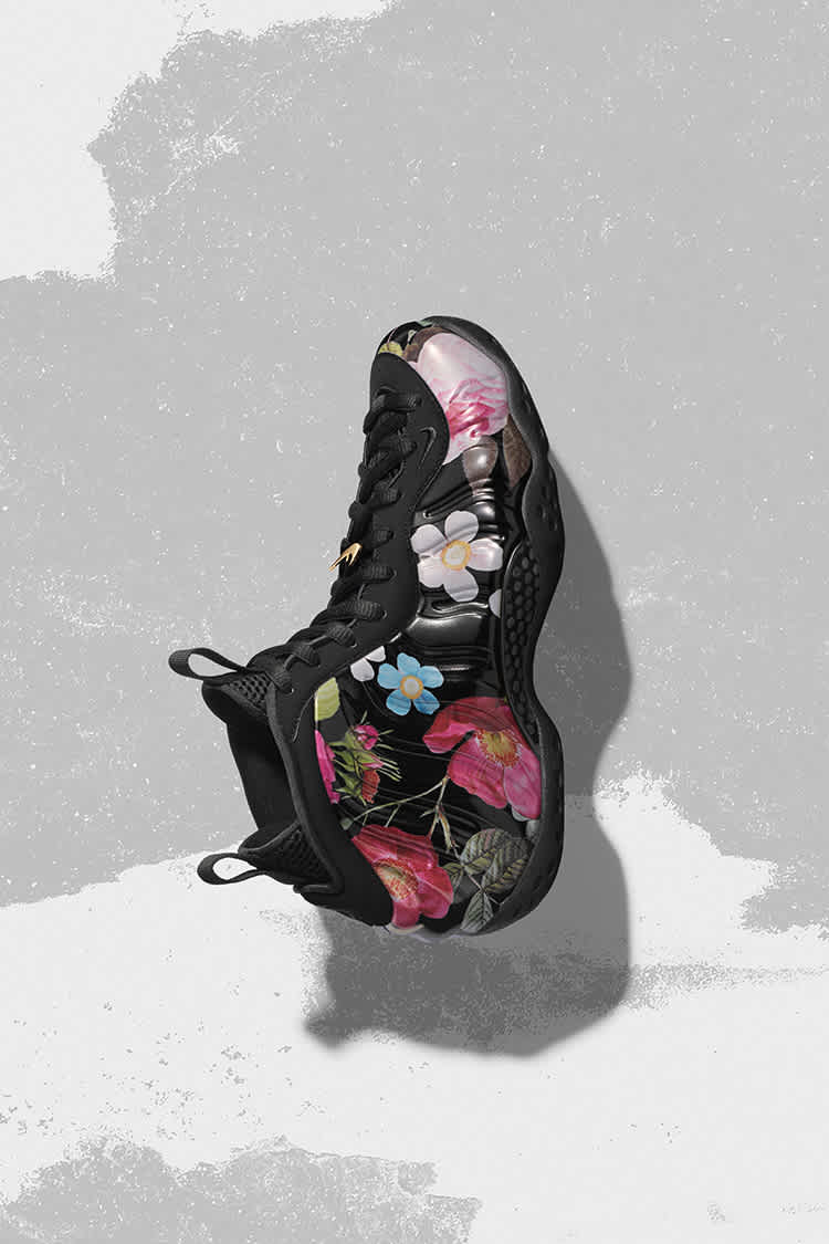 Nike Lil' Posite One Premium Baby Floral Bootie “Black/Metallic Gold/Black”
